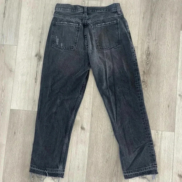 Old Navy High-Waisted Slouchy Straight Distressed Jeans Dark Wash Blue Size 6T - Picture 8 of 9